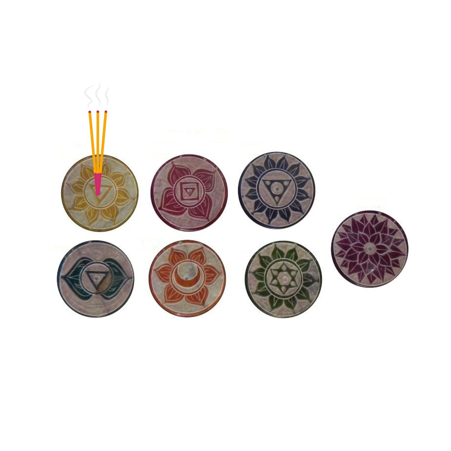 3-Inch Round Plate Incense Holder